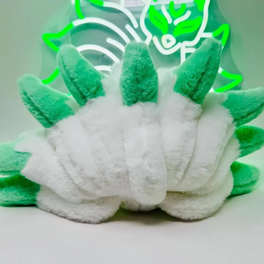 Kitsune - Mint Green & White Nine-Tailed Fox Plush - GameFox - Picture 4 of 4